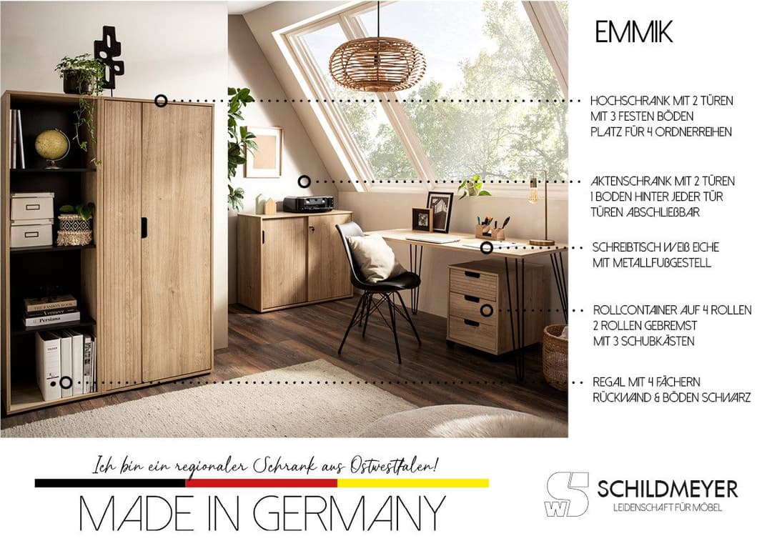 Schildmeyer Rollcontainer Emmik | Holztöne
