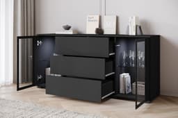 home affaire Sideboard modernes Design | Schwarz