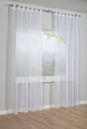 Sehlbach Gardine Schal Voile mit Foilprint | Weiß
