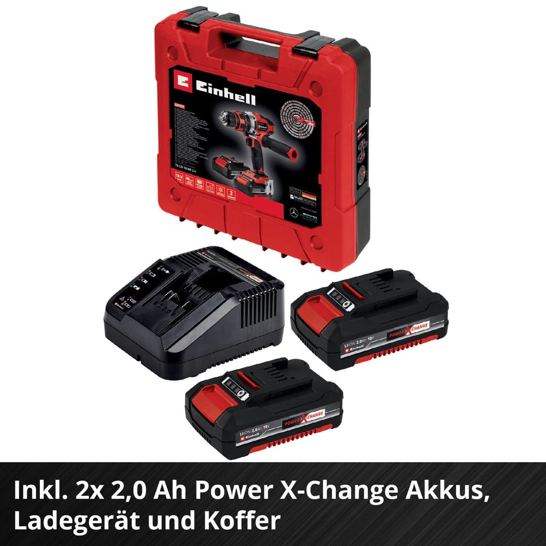 Einhell Akku-Schlagbohrschrauber TE-CD 18/48 Li-i | Rot