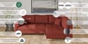 Home affaire Ecksofa CHARRE L-Form mit Ottomane | Braun 3