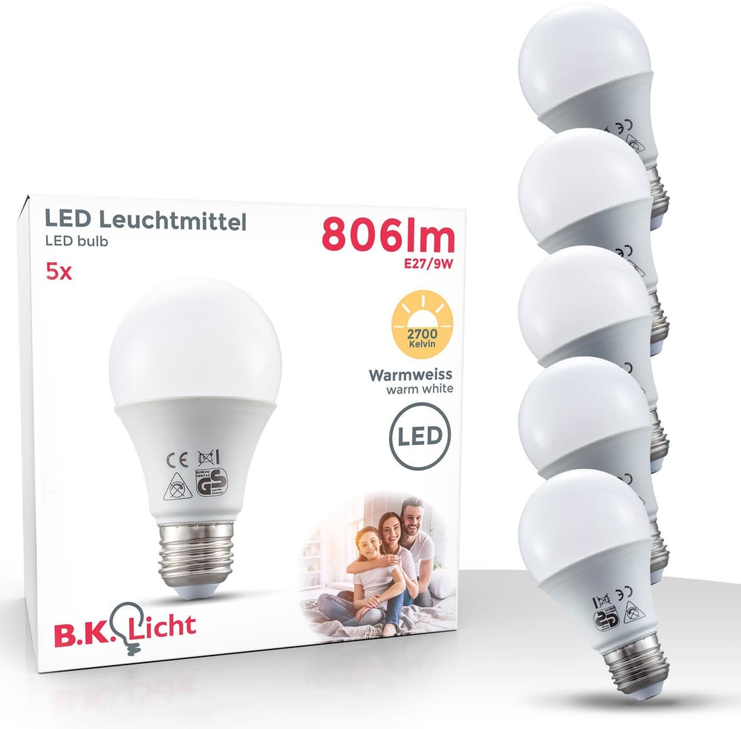 B.K.Licht LED-Leuchtmittel E27 | Weiß