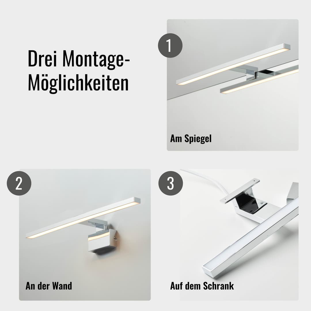 Loevschall Lagan NextGen Spiegelleuchte | Silber
