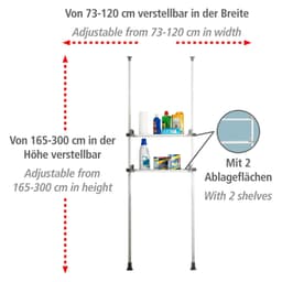 Wenko Herkules Twin Teleskopregal | Grau