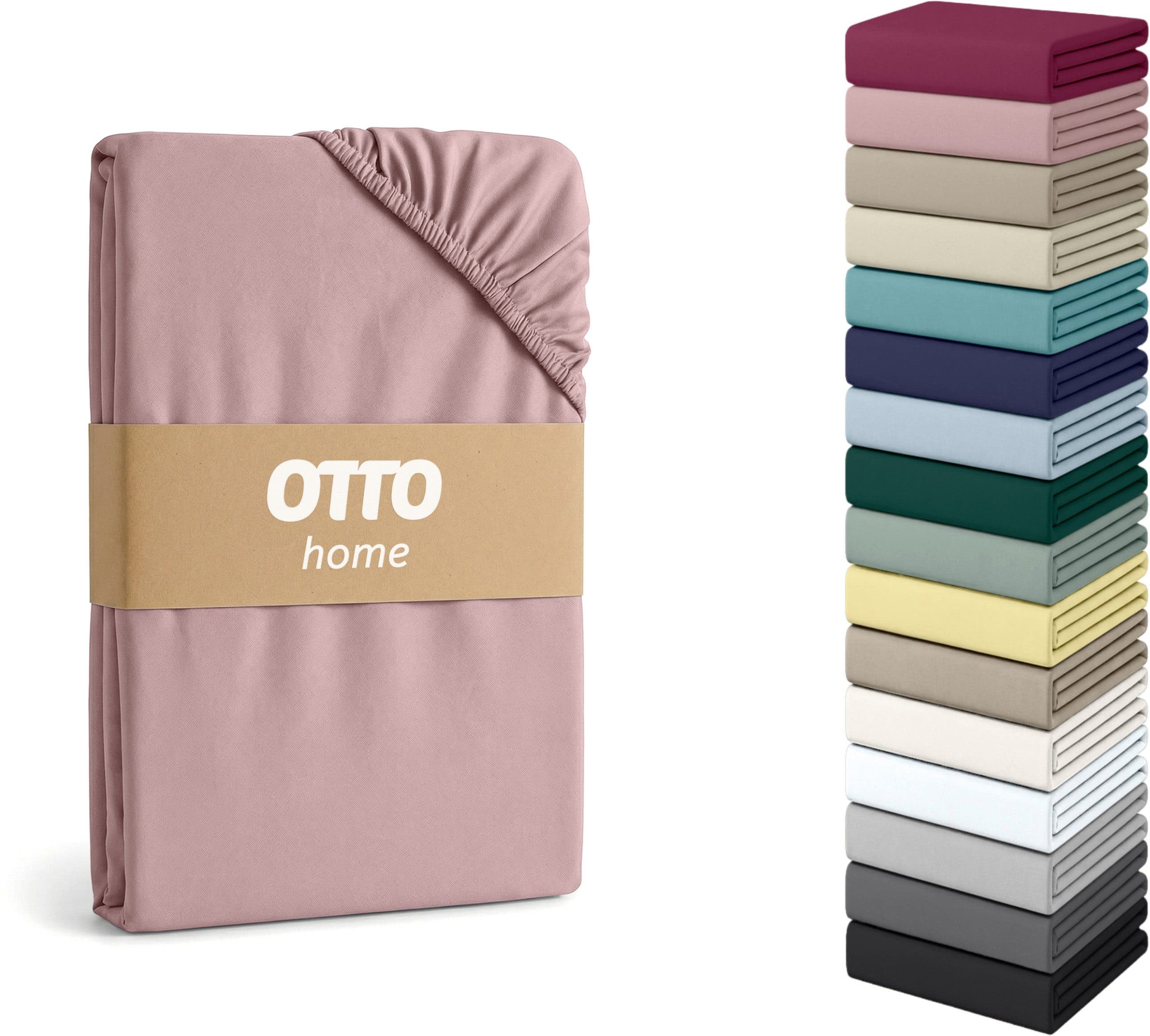 OTTO home Spannbettlaken Physalis Topper COMFORT | Rosa