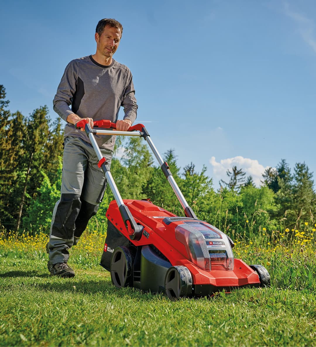 Einhell Akku-Rasenmäher RASARRO 36/42 | Rot