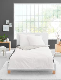 BIERBAUM Wendebettwäsche Modern Uni | Weiß