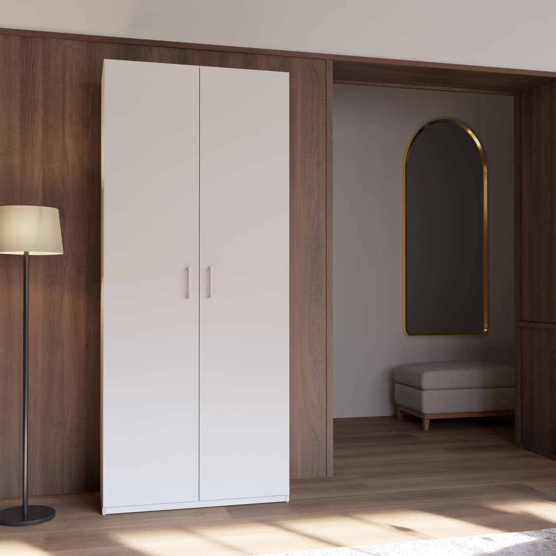 FORTE Kleiderschrank | Weiß