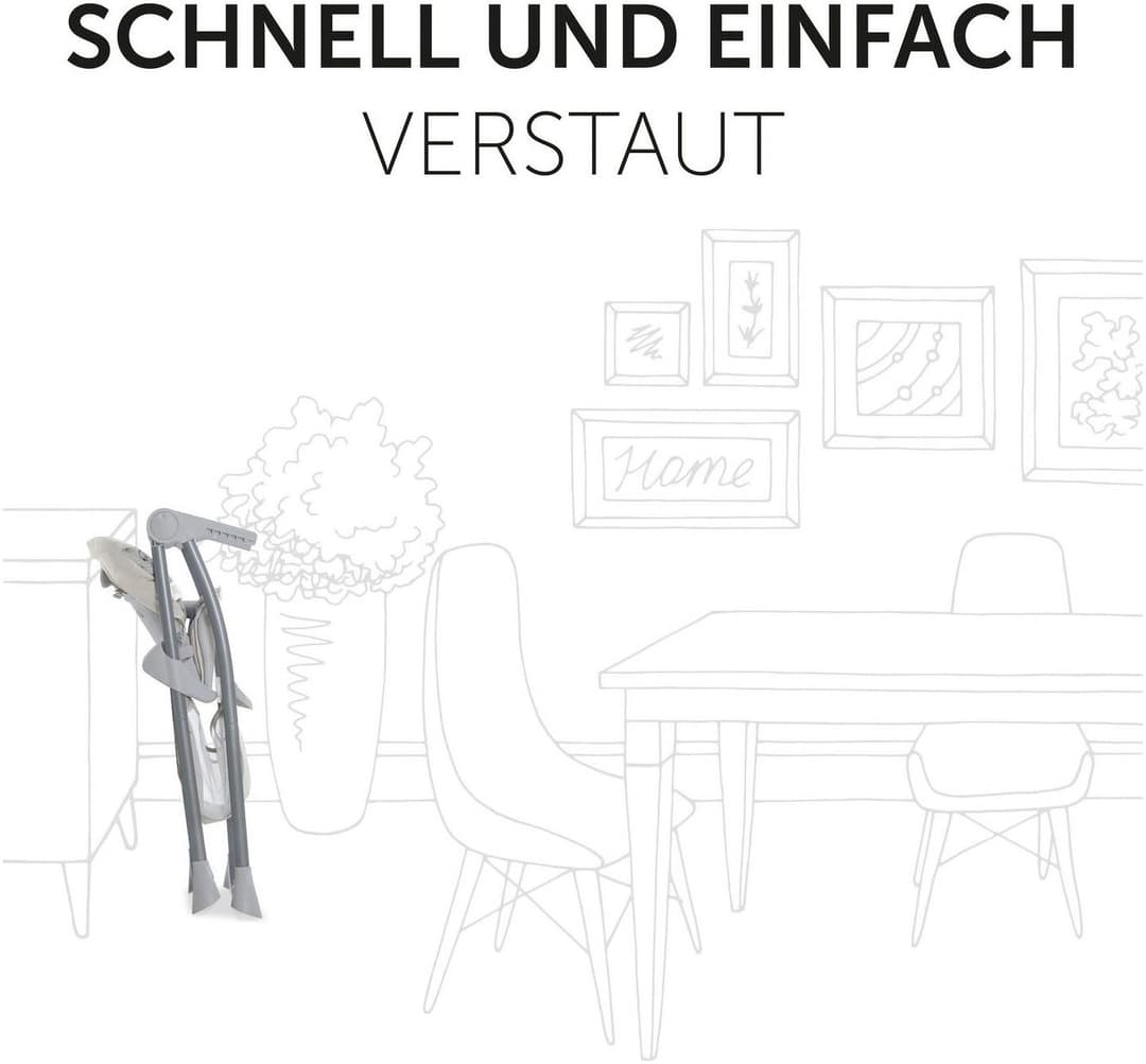 Hauck Sit N Fold Hochstuhl | Mehrfarbig