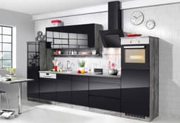KOCHSTATION Seitenschrank KS-Virginia | Schwarz