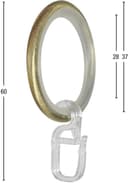 GARESA Gardinenring Ring mit Haken | Gold 2