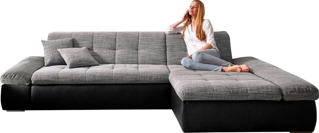 DOMO collection Ecksofa Moric | Grau