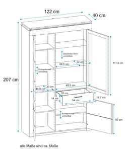 VOGL Möbelfabrik Vitrine | Holztöne