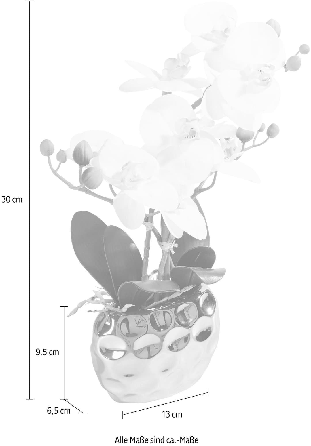Kunstpflanze Orchidee | Weiß