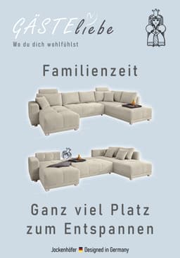 Jockenhöfer Gruppe Wohnlandschaft Orlando U-Form | Schwarz