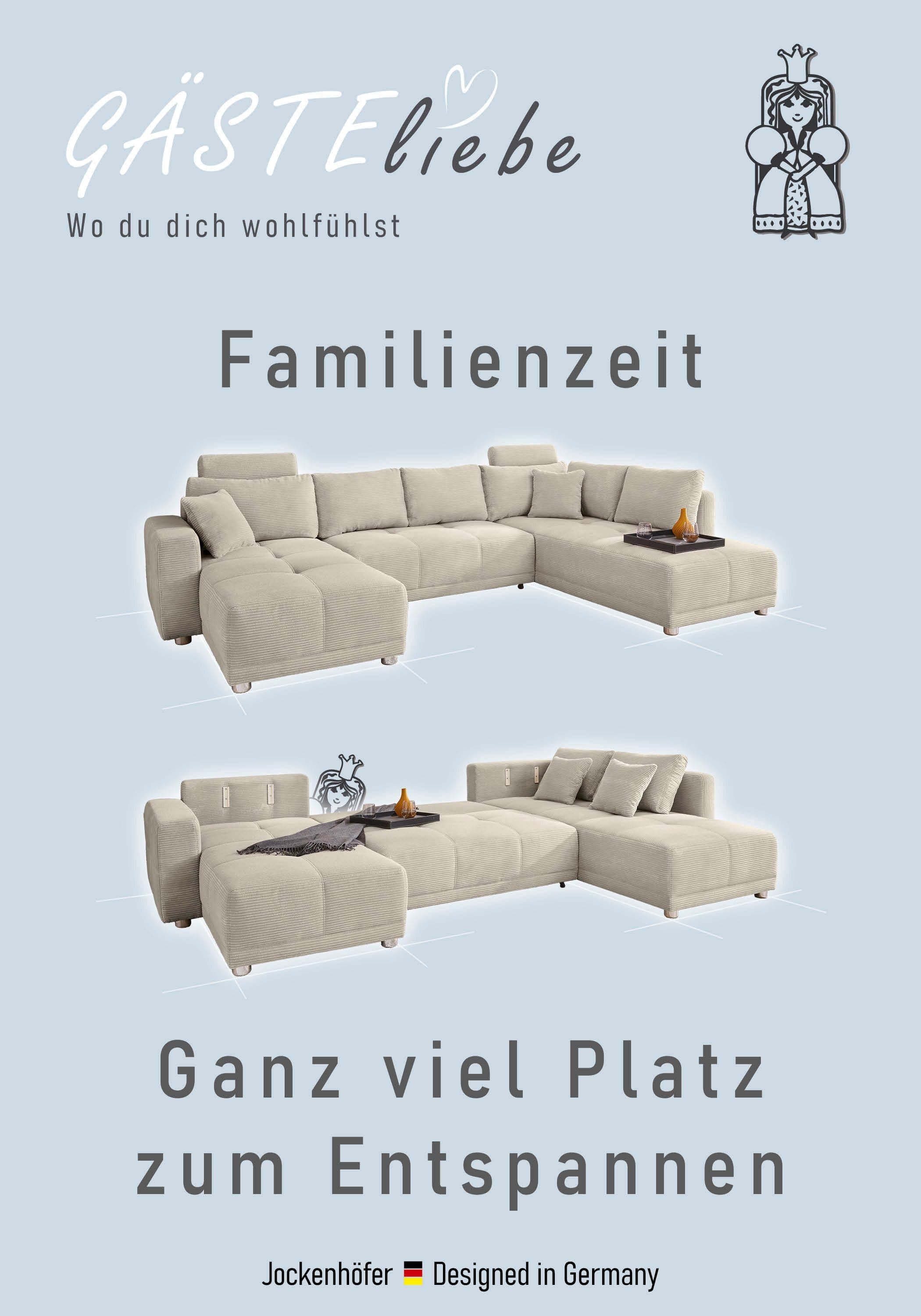 Jockenhöfer Gruppe Wohnlandschaft Orlando U-Form | Schwarz