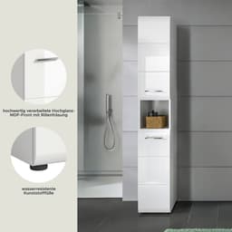 welltime Stauraumschrank Florenz | Weiß