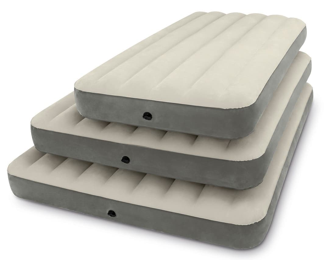 Intex Deluxe Single High Airbed | Beige