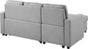 ATLANTIC home collection Ecksofa Gino L-Form | Grau 5