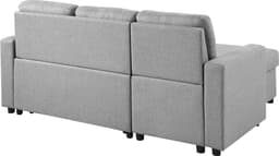 ATLANTIC home collection Ecksofa Gino L-Form | Grau