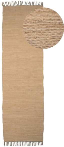 carpetfine Teppich Kelim Chindi uni | Beige