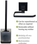 WENKO WC-Garnitur Vacuum-Loc Quadro | Schwarz 5