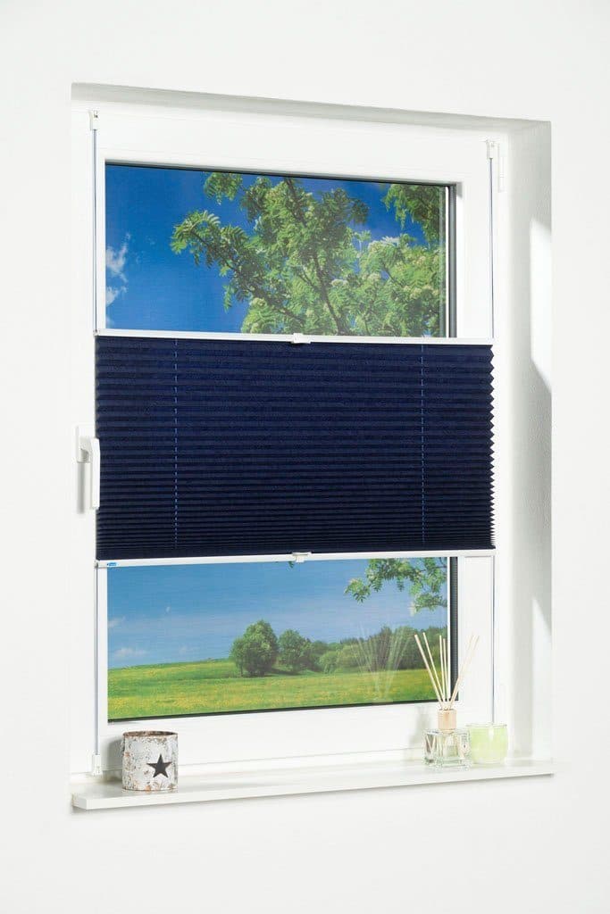 K-HOME Plissee Klemmfix Pisa | Blau