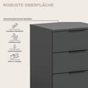 Home affaire Nachtkommode Skarde | Grau 4