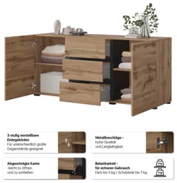 OTTO home Sideboard Cross | Holztöne