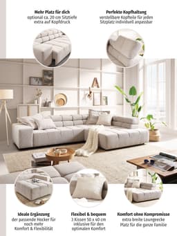Home affaire Ecksofa Ancona | Grau