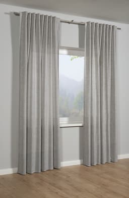 Sehlbach Gardine Schal Leinenoptik | Grau