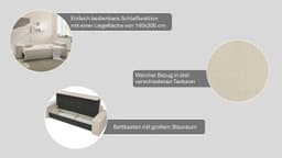 OTTO home 3-Sitzer FINNLEY Schlafsofa | Beige