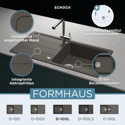 Schock Granitspüle Formhaus | Grau