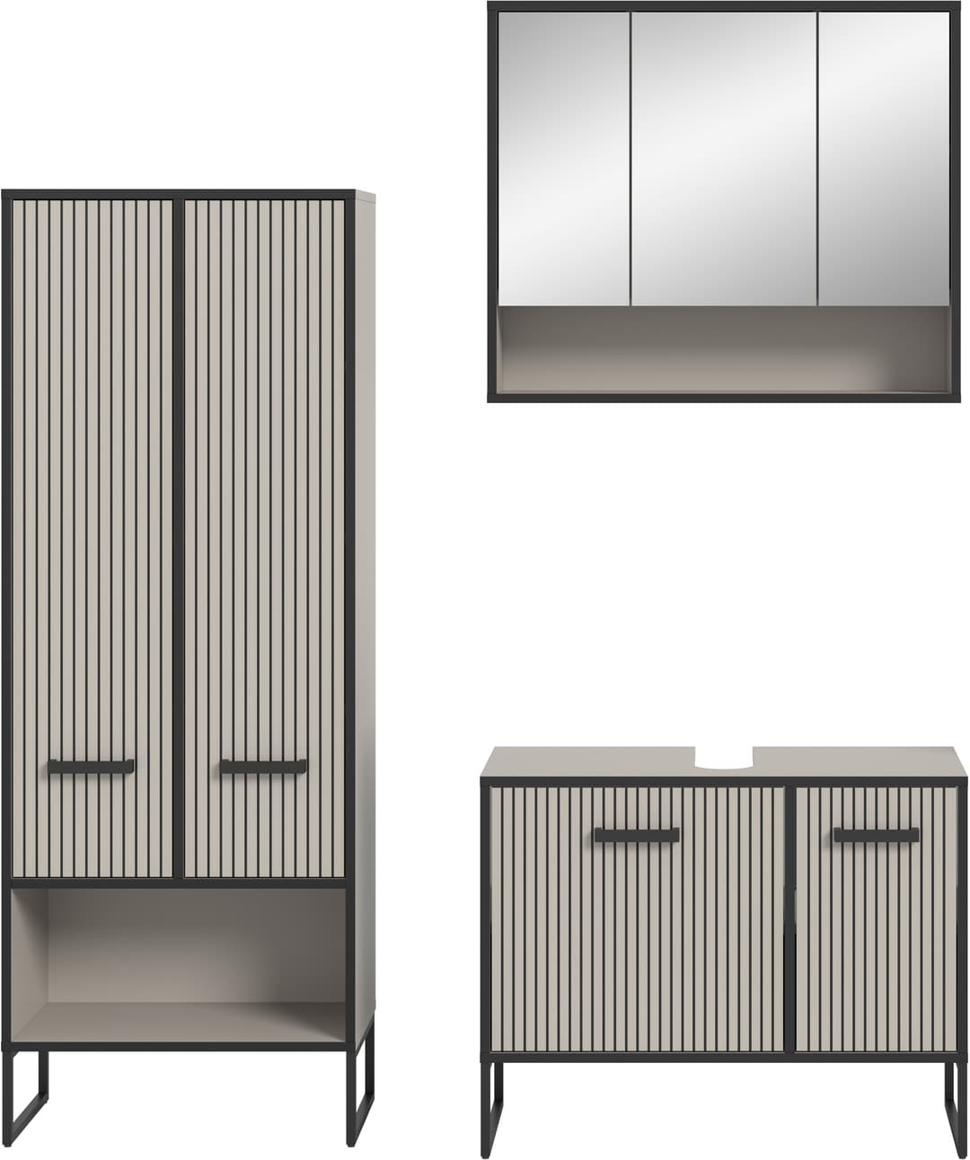 welltime Badmöbel-Set Locri | Beige