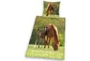 Herding Young Collection Bettwäsche Pferd mit Fohlen | Grün