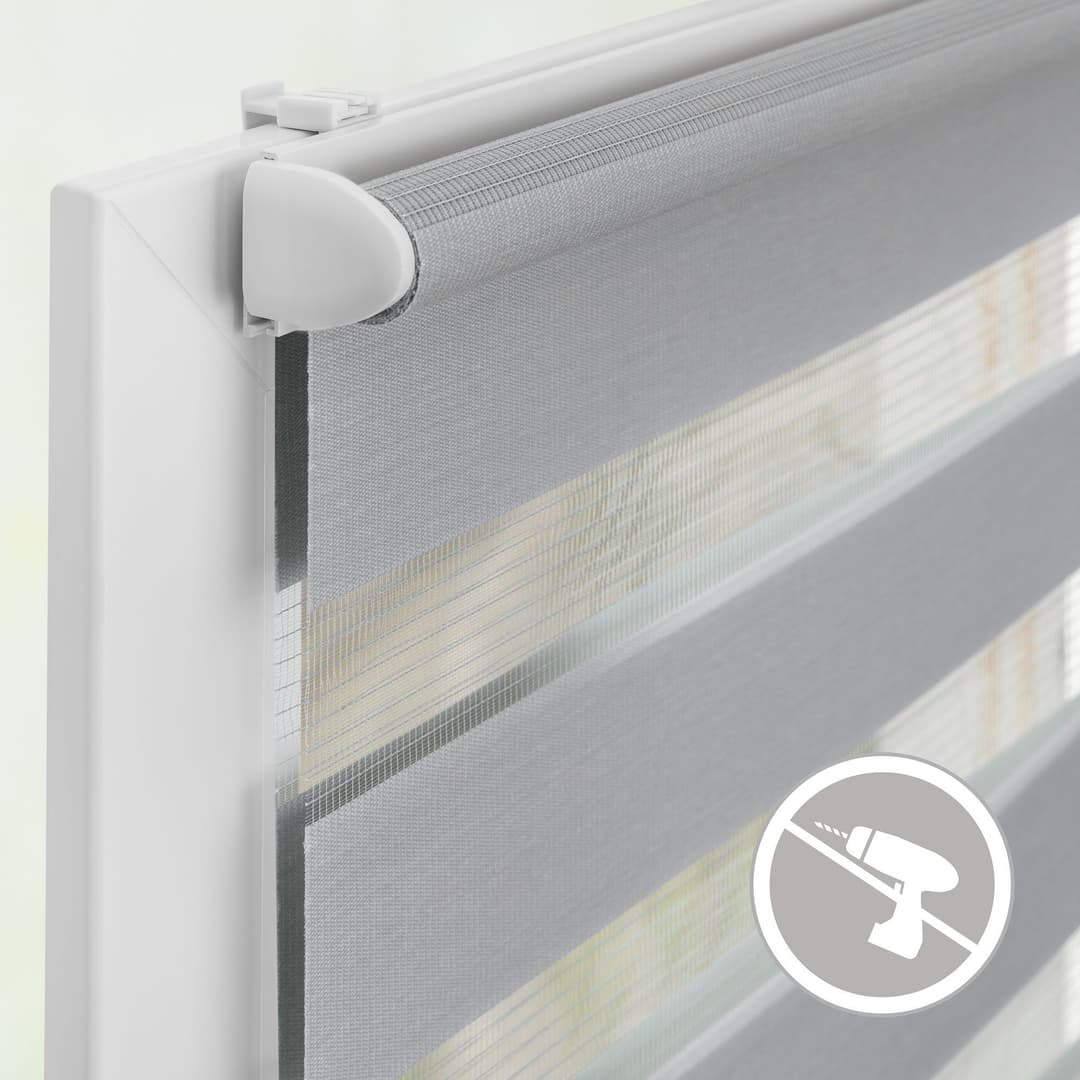 Doppelrollo Duo Rollo Klemmfix | Grau