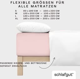 Schlafgut Spannbettlaken PURE BOXSPRING | Rosa