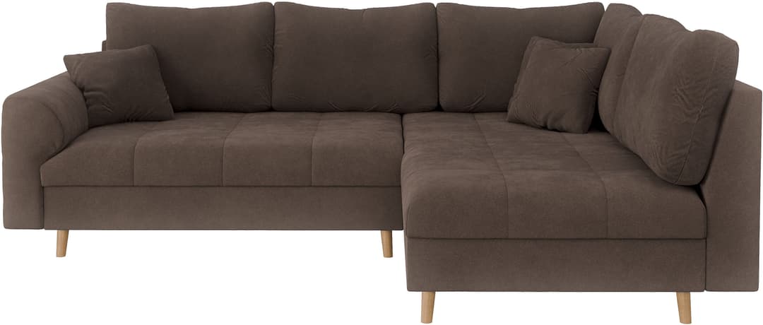 Home affaire Ecksofa CHARRE L-Form mit Ottomane | Braun