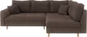 Home affaire Ecksofa CHARRE L-Form mit Ottomane | Braun