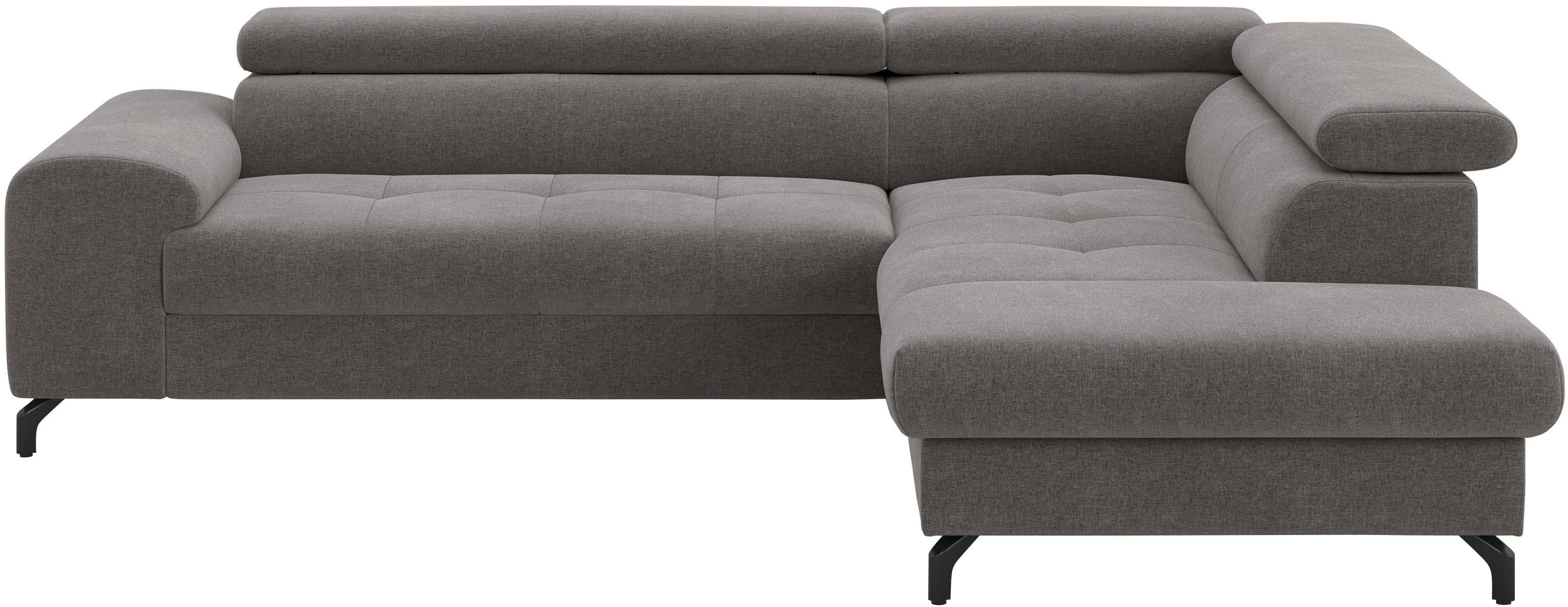 COTTA Ecksofa Aura L-Form | Grau
