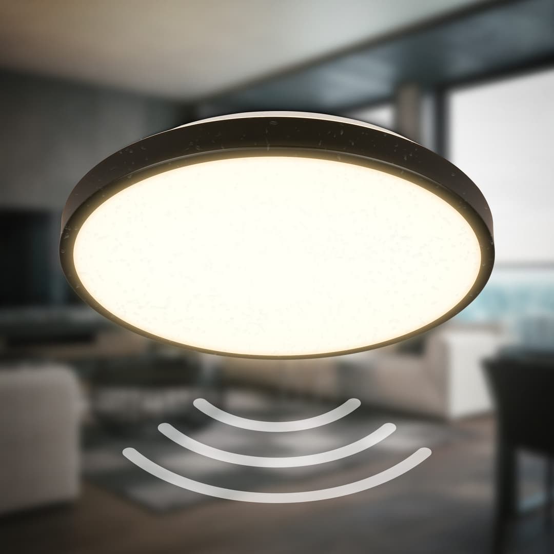 B.K.Licht LED Deckenleuchte BK_DL1615 | Schwarz