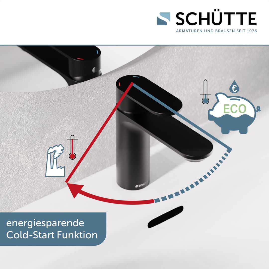 Schütte MONTANA Waschtischarmatur | Schwarz