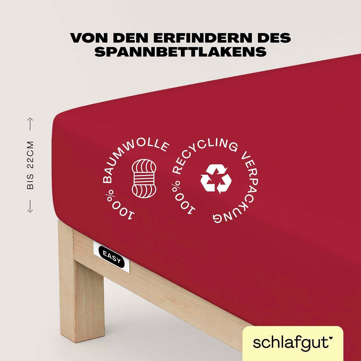 Schlafgut Spannbettlaken EASY JERSEY | Rot