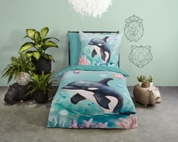 PURE luxury collection Kinderbettwäsche Splash | Blau