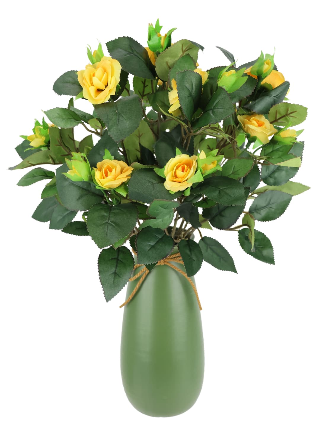 Künstlicher Rosenbusch in Vase von I.GE.A. | Gelb