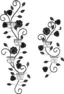 Home affaire Wandkerzenhalter Blumenranke | Schwarz 3