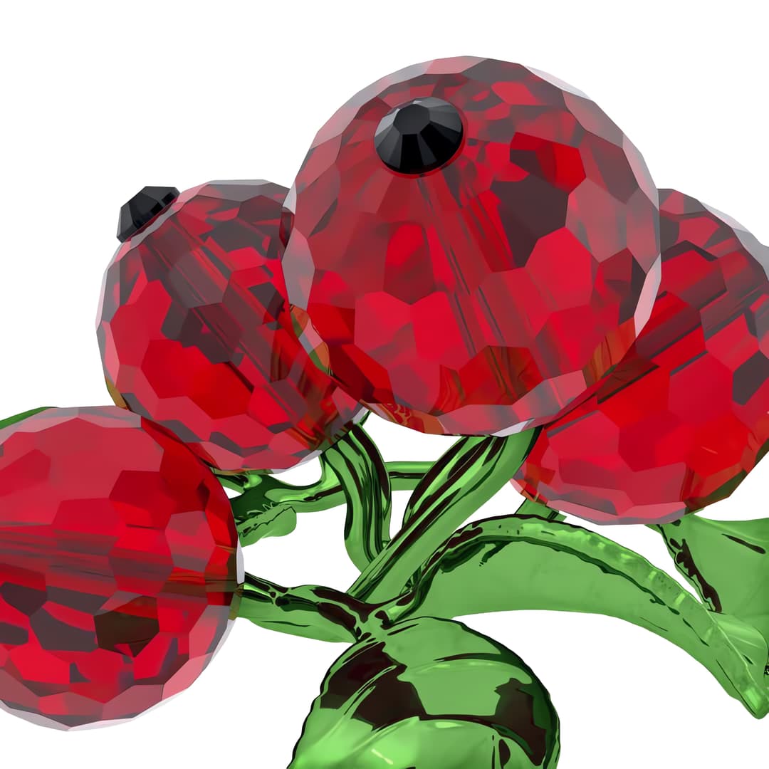 Swarovski Dekofigur Kristallfigur Idyllia Rote Beeren | Rot