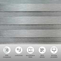 Doppelrollo LEVIN | Grau