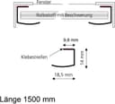 Liedeco Klebeschiene | Weiß 2