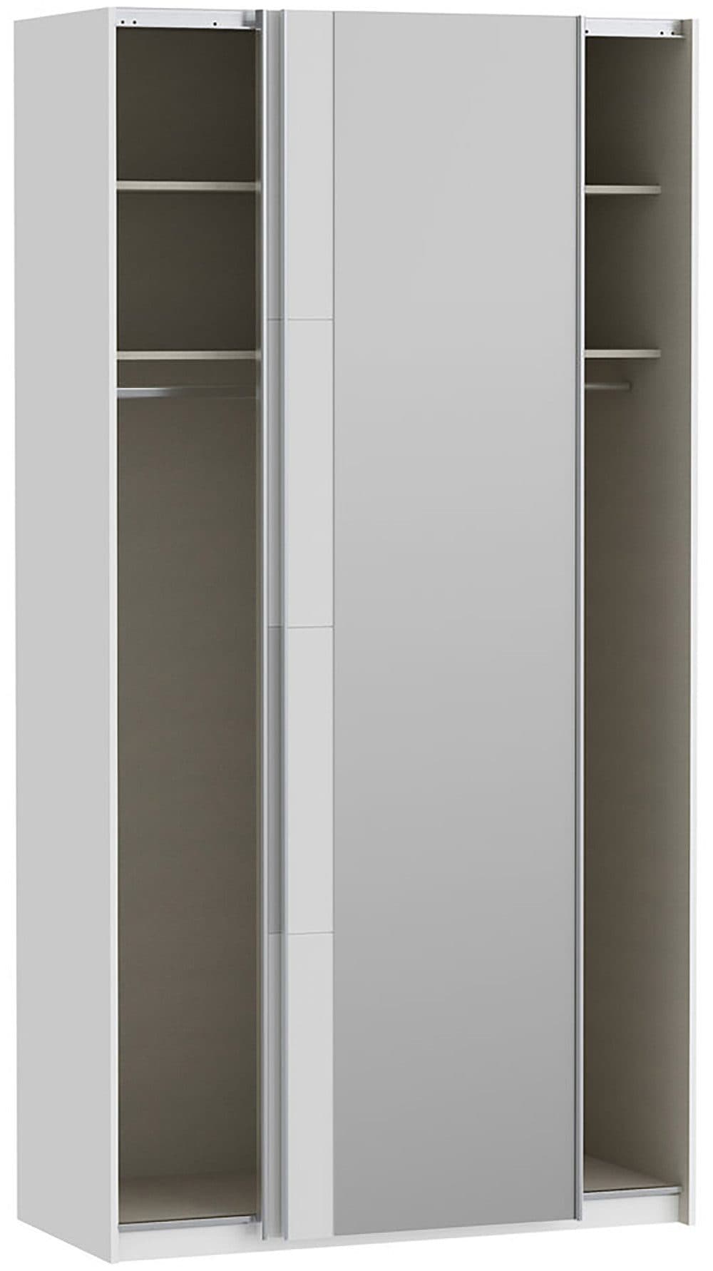 FORTE Fittio Schwebetürenschrank | Weiß